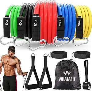 WHATAFIT Resistance Bands, Exercise Bands，Resistance Bands for Working Out, 