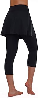 ANIVIVO Women Tennis Skirted Leggings with Pockets, Capris Yoga