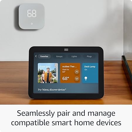 Smart home assistant - All-new Echo Show 8 (3rd Gen, 2023 release) | With Spatial Audio, Smart Home Hub, and Alexa | Charcoal.