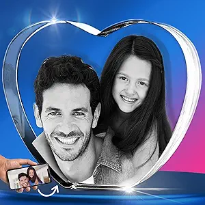 3D innovation Crystal Photo, Mothers Day Gifts for Mom Great Personalized Gifts With Your Own Photo,