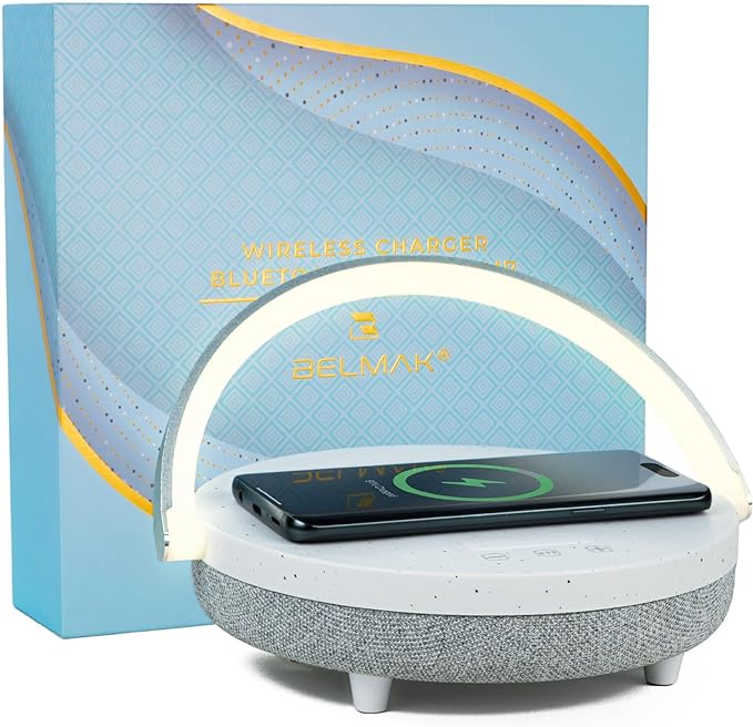 Unique Gifts for Women, Bedside Lamp with Wireless Charger, 