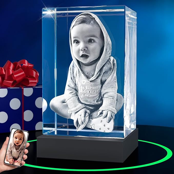 ArtPix 3D Premium Crystal Photo, Mothers Day Gifts for Women, Her, Wife, Men, Mom, Husband, Great 