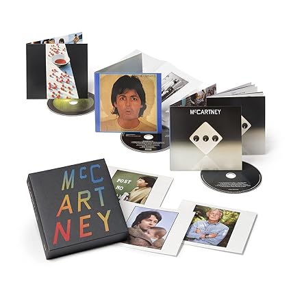 McCartney I / II / III SHM Includes 3 CDs with 3 limited edition photo prints and an introduction from Paul housed in a beautiful slipcase box.