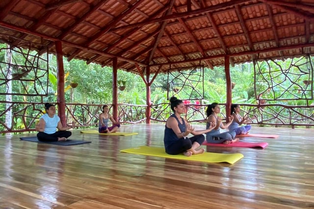 indoor yoga class