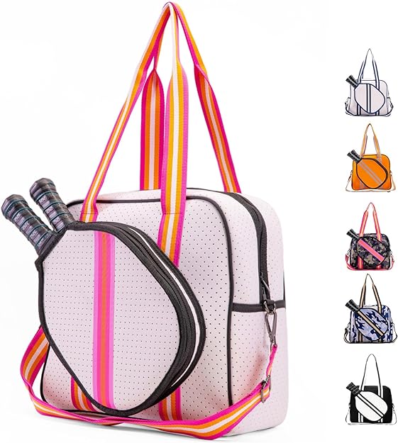 M MANUEKLEAR Crossbody Sling Pickleball Bag Tote, Pickleball Bags for Women and Men,