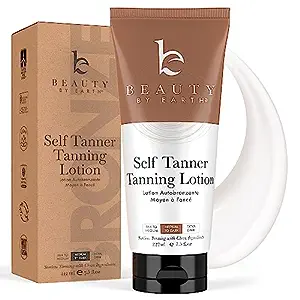 Beauty by Earth Self Tanner - Self Tanning Lotion for Body, Natural & Organic 