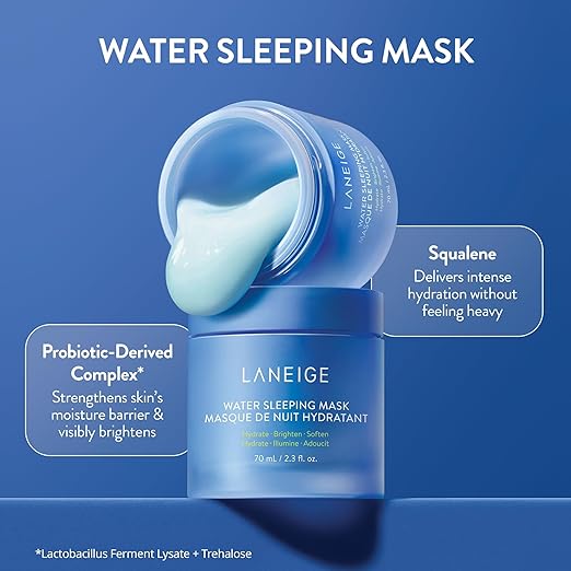 LANEIGE Water Sleeping Mask: Visibly Brighten, Boost Hydration, Squalane