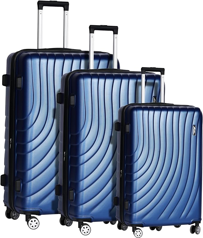 3 Piece Luggage Sets Expandable Durable Suitcase Sets.